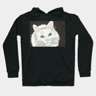 white cat face Hoodie